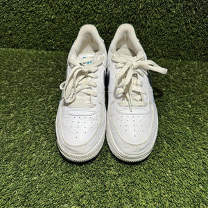 Size 7 (GS) - Kids Nike Air Force 1 Impact Next Nature Low White - FD0677-100