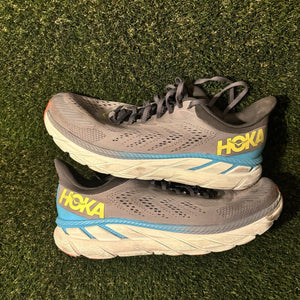 Size 12.5 - Hoka One One Clifton 7 Gray - 1110508-WDDS