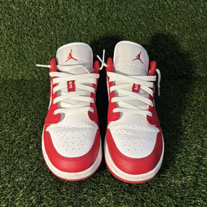 Size 6.5 (GS) - Kids Jordan 1 Low Gym Red - 553560-611