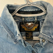 Load image into Gallery viewer, Harley Davidson Buttoned up Jean Jacket/Tee
