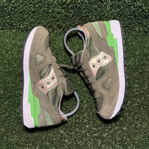 Size 3.5Y - Saucony Shadow Olive SK265169 Kids Athletic Sneaker