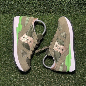 Size 3.5Y - Saucony Shadow Olive SK265169 Kids Athletic Sneaker